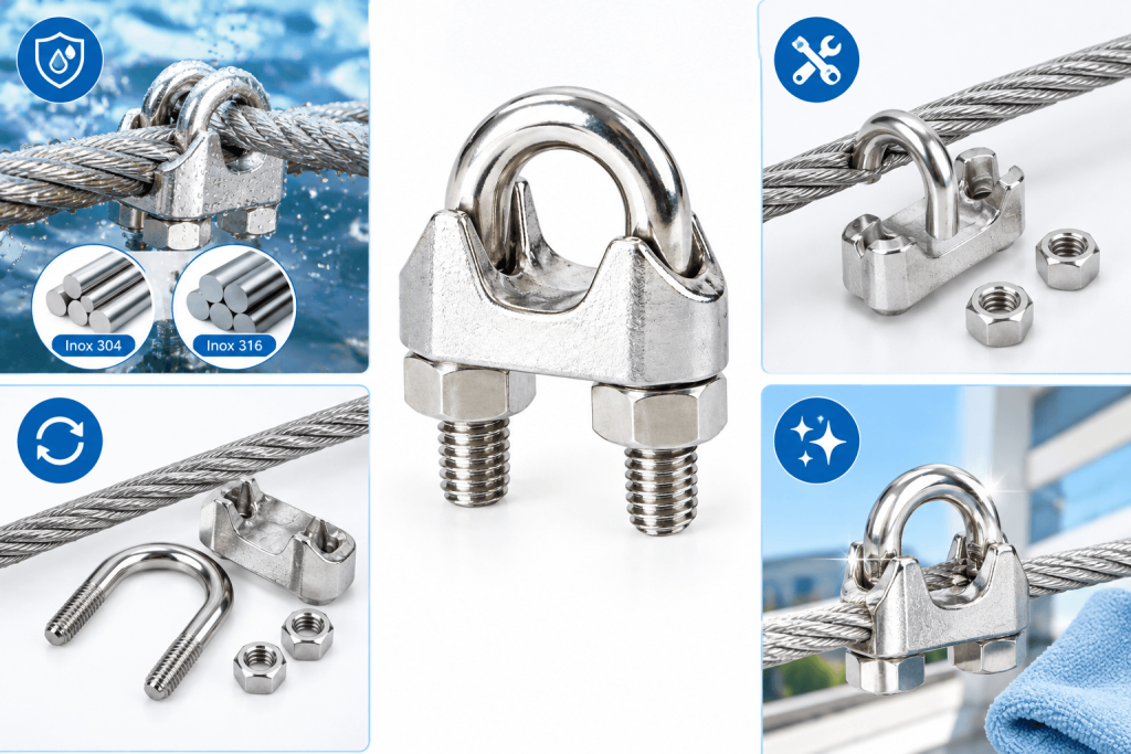 Ưu điểm của ốc siết cáp inox DIN741