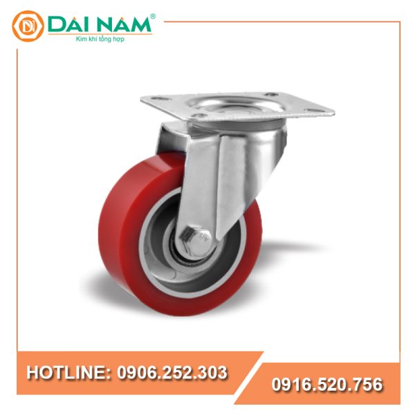 Bánh xe PU lõi nhôm vòng bi kép