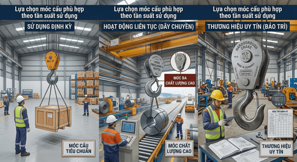 lựa chọn  theo tuần suất sử dụng của doanh nghiệp