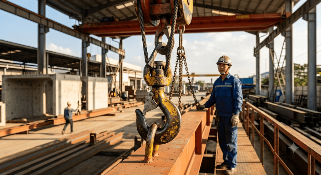 móc cẩu tự khóa là một trong những các loại móc cẩu phổ biến hiện nay