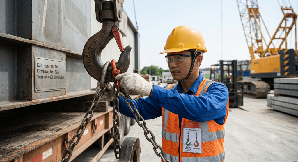 móc hàng đúng kỹ thuật