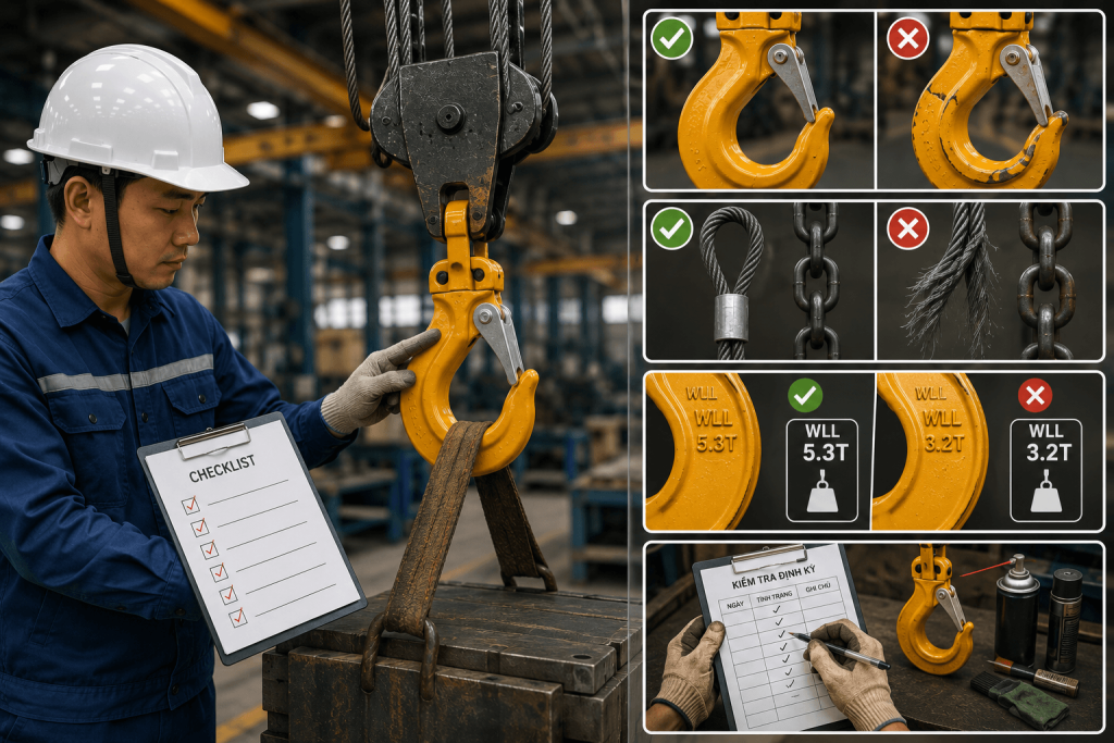những lưu ý khi đọc thông số móc cẩu