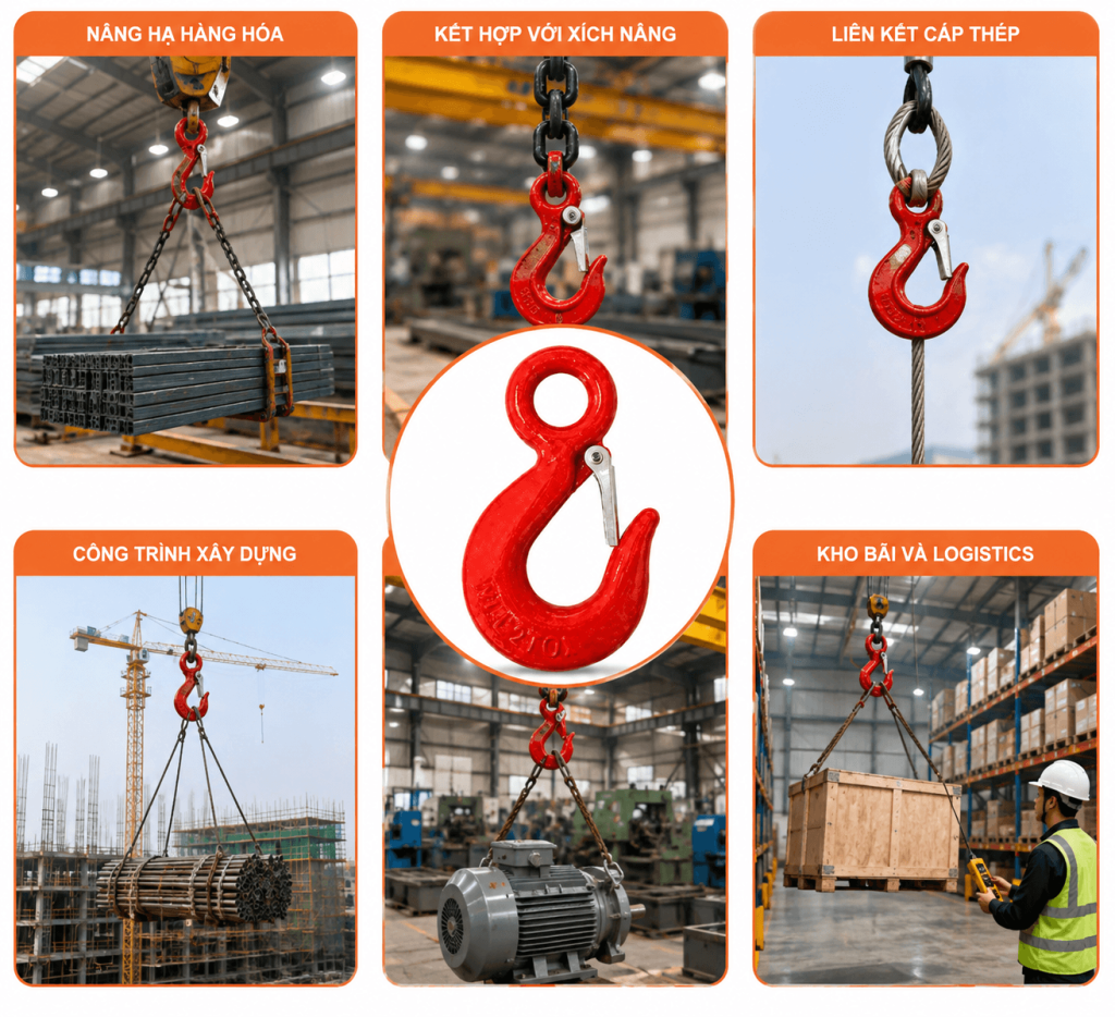 Ứng Dụng Của Móc Cẩu Mắt Tròn Có Chốt