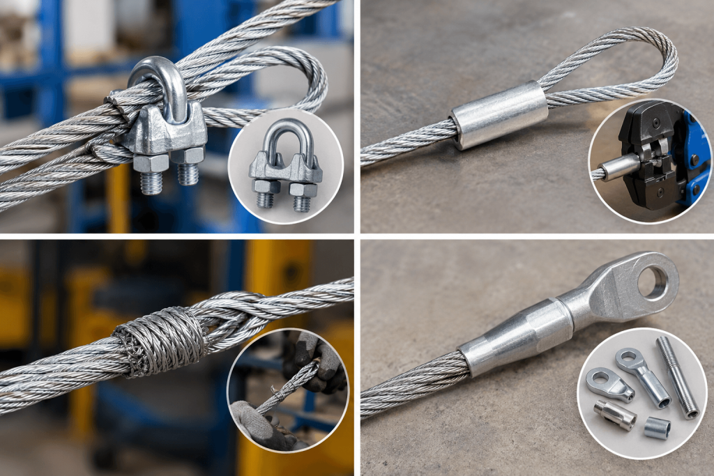 Các phương pháp cố định dây cáp thép phổ biến